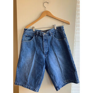 Vintage 90s y2k Skater Long Denim Jean Short Jorts Men's 33" Waist 13" Length